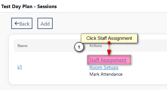 Click Staff Assignment